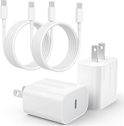 Amazon.com: iPhone 16 15 Charger Fast Charging - 2 Pack 20W USB C Wall Charger Block with 6Ft