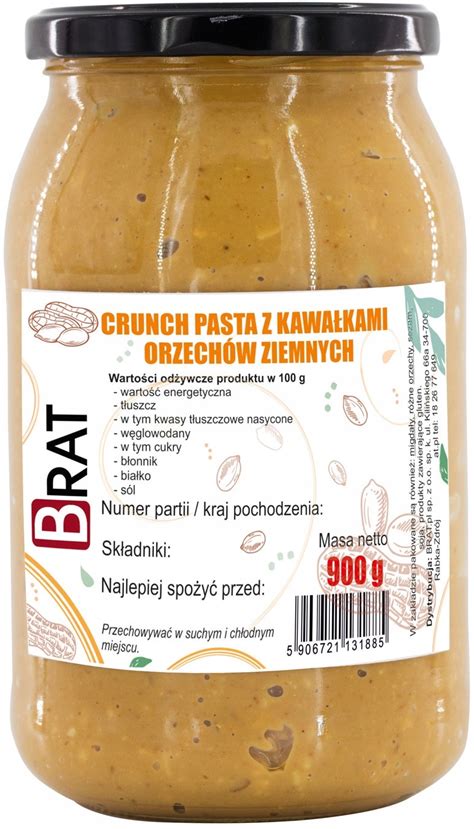 MASŁO ORZECHOWE 900ml peanut butter BEZ SOLI CUKRU 12782329799 Allegro pl