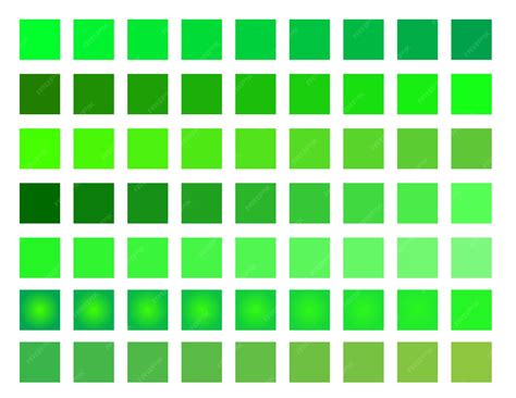 premium vector  type green colour palettevarious green colour