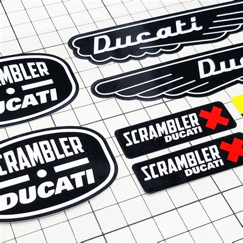 Ducati Scrambler Sticker Fuel Tank Icon Cafe Race Full Throttle Desert