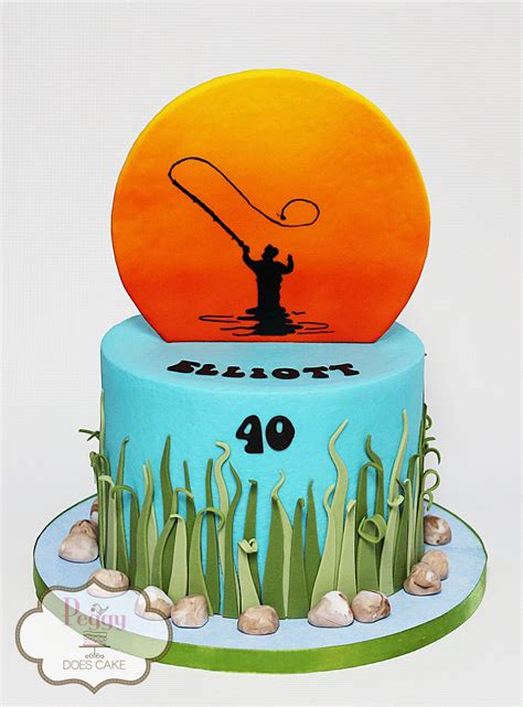 Fly Fishing Cake Hunting Cake Fish Cake Fisherman Cake