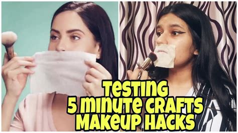 Trying Out 5 Minutes Crafts Makeup Hacks Youtube