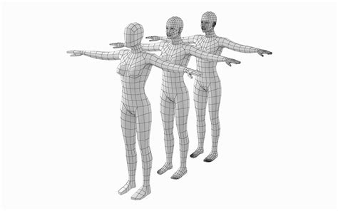 3d Model Natural Female In T Pose Base Mesh Turbosquid 2072007