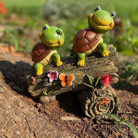 Solar Powered Garden Turtle Figurines Outdoor Decorations - Etsy