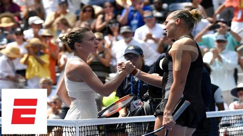 2018 Us Open Highlights No 1 Simona Halep Upset In 1st Round By Kaia