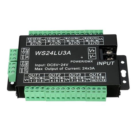 WS24LU3A 24CH DMX Controller 24 Channel 512 Decoder RGB Controller