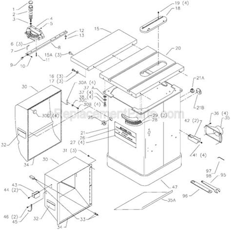 Delta Table Saw Parts Diagram