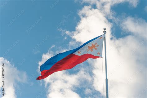 waving philippine flag Stock Photo | Adobe Stock