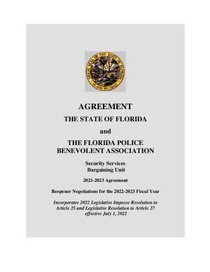 Fillable Online Security Services Unit SSU Bargaining UnitFlorida PBA