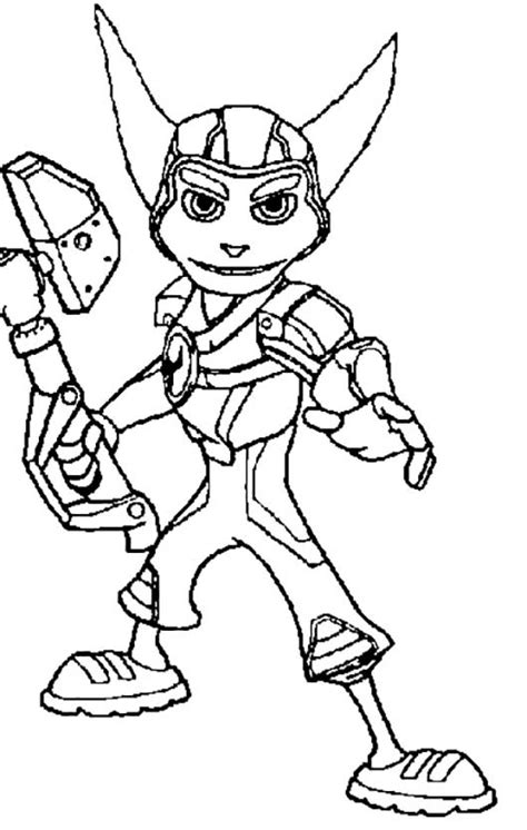 Desenhos de Ratchet Clank para colorir 18 Se divertindo crianças