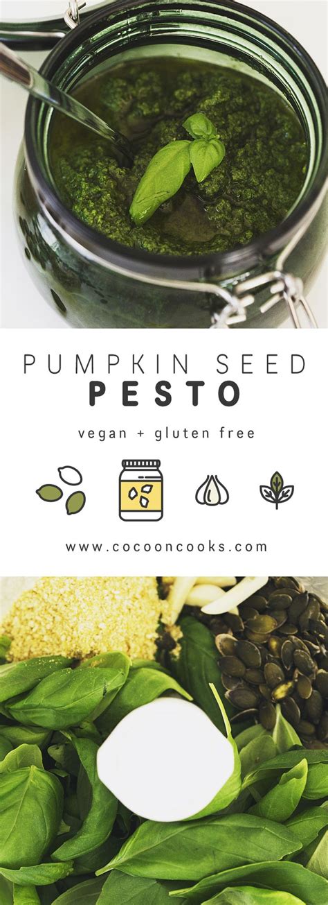 Vegan Pumpkin Seed Pesto — Cocoon Cooks Vegan Pumpkin Vegan Condiments Pumpkin Seed Recipes