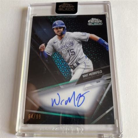 Whit Merrifield Topps Chrome Black Baseball Auto Kansas City