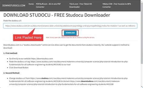 Cómo descargar documentos de Studocu gratis con Studocu Downloaders