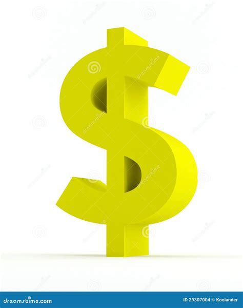 Yellow Dollar Sign Isolated Stock Illustration Illustration Of