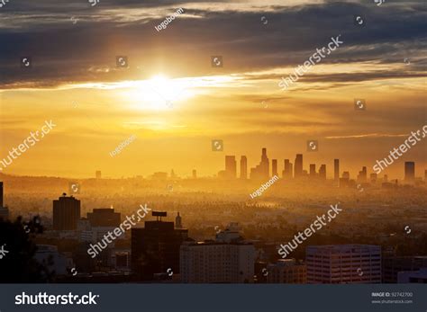 Los Angeles Skyline Sunrise View Hollywood Stock Photo 92742700 | Shutterstock