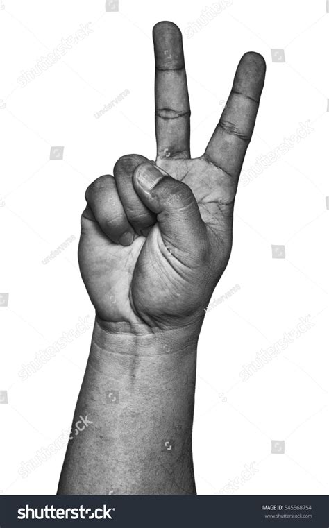 Hand Show Two Fingers Peace Sign Stock Photo 545568754 | Shutterstock