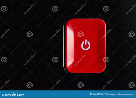 Power Button With Icon Stock Image Image Of Button 84859539