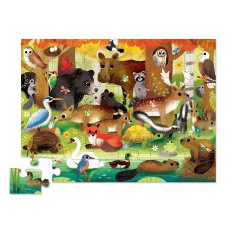 Forest Friends 36 Piece Floor Puzzle Crocodile Creek Calendar Club