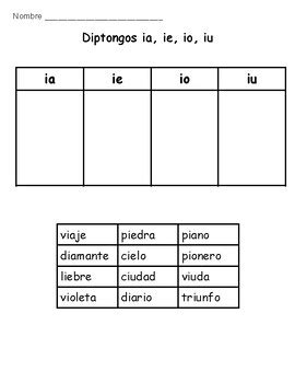 Diptongos Con Ia Ie Io Iu Spanish Phonics By Teach First And Travel