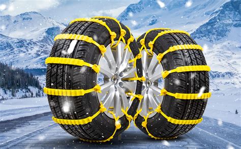 Amazon 12 Pcs Snow Tire Chain Reusable Portable Adjustable