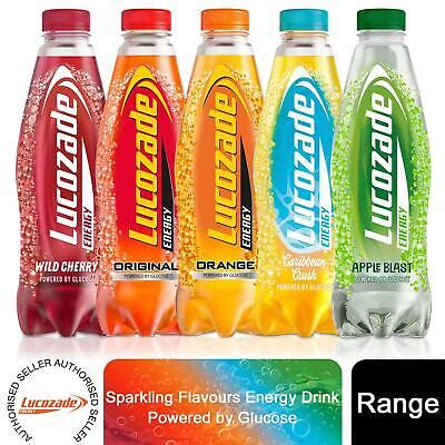 LUCOZADE ENERGY SPARKLING Flavours Energy Drink Powered By Glucose ...