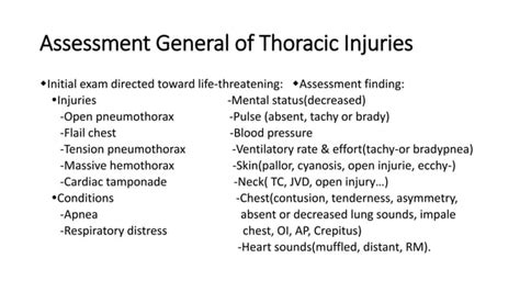 Thoracic Trauma Ppt Free Download