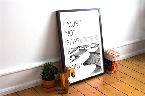 Fear Is The Mind Killer Litany Dune Quote Poster Frank Etsy