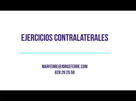 Ejercicios contralaterales - YouTube