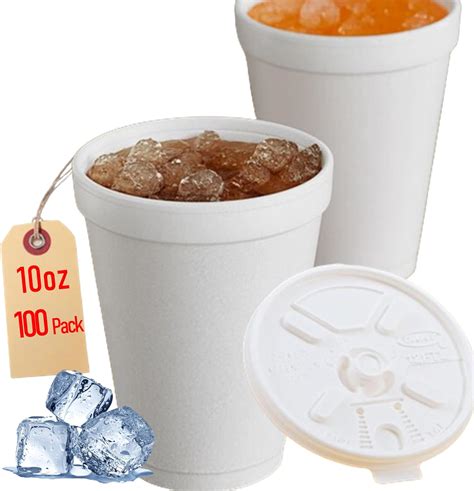 10oz Foam Cups With Lids For Hot And Cold Drinks Usa Made