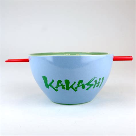 Kakashi Naruto Shippuden 6 Ceramic Ramen Bowl With Chopsticks