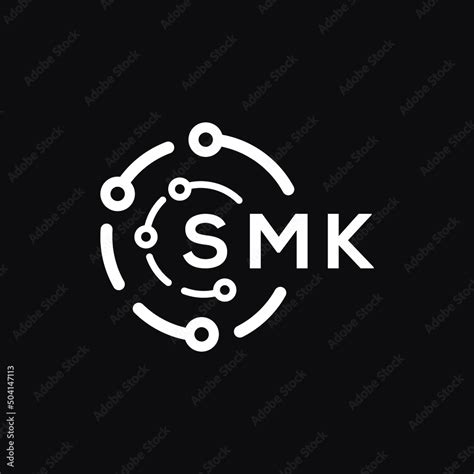 SMK technology letter logo design on black background. SMK creative ...