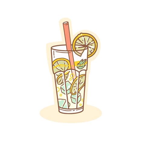 Premium Vector Summer Lemonade Drink Vector Illustration