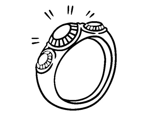 Ring With Diamonds Coloring Page