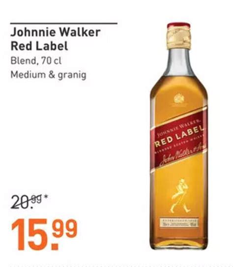 Johnnie Walker Red Label Blend Cl Aanbieding Bij Gall Gall