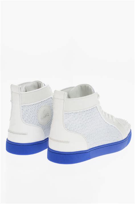 Christian Louboutin Michael Two Tone Lou Spike Orlato High Top Sneakers