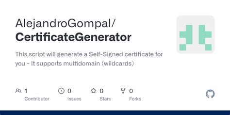 GitHub AlejandroGompal CertificateGenerator This Script Will