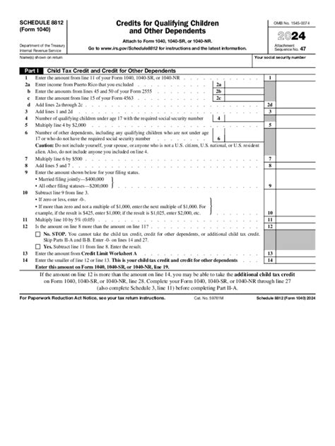 Form 1040 Schedule 8812 Fill Out Sign Online DocHub