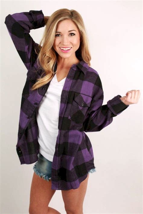 37 Incredible Flannel Outfit For Women In Spring Flannel Outfits Flannel