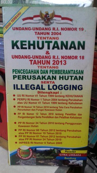 Jual Undang Undang Nomor R I Tahun Tentang Kehutanan Dan Undang