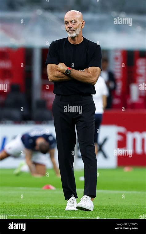 Stefano Pioli Head Coach Of Ac Milan During The Serie A