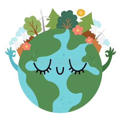 Smiling Planet Earth Stock Illustration Illustration Of Clip