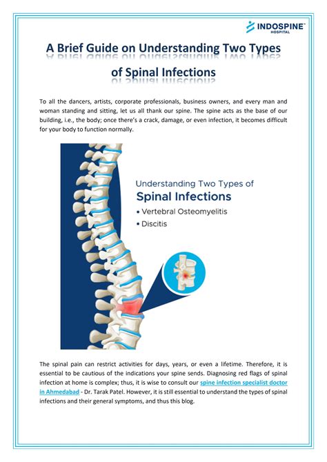 A Brief Guide On Understanding Two Types Of Spinal Infections By