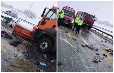 Noi Imagini De La Accidentul Cu Trei Mor I De Pe Autostrad La Sibiu