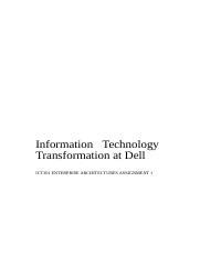 ICT301Assign111 Docx Information Technology Transformation At Dell