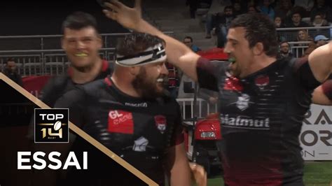 TOP 14 Essai Stéphane CLEMENT LOU Lyon Paris J24 Saison