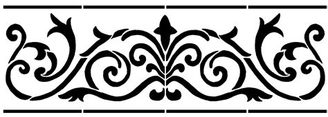 Border 1 Design Stencil Stencil Designs Damask Stencil Stencil Patterns Templates