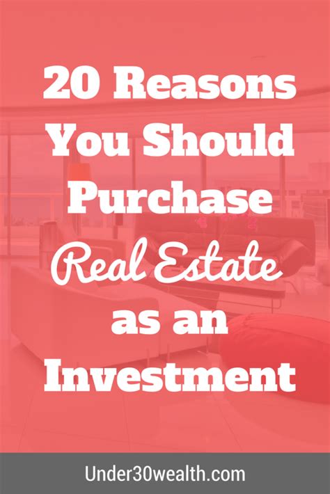 A Living Room With The Words 20 Reasons You Should Purchase Real Estate