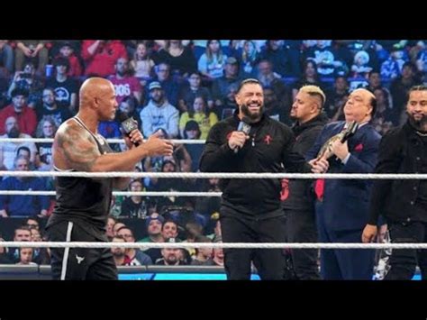 The Rock Confronts Roman Reigns The Bloodline WWE Smackdown 5