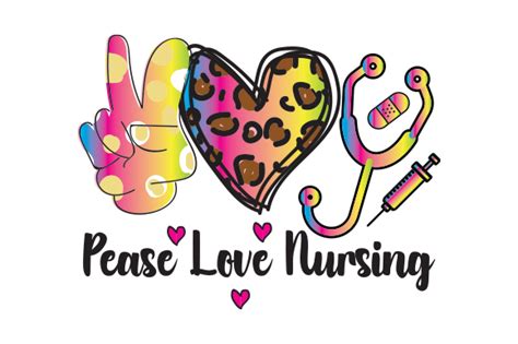 Pease Love Nursing Sublimation Design Grafik Von Creative Design · Creative Fabrica