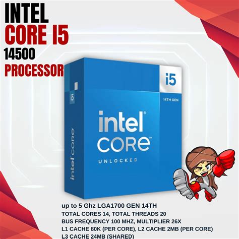 Processor Intel Core I5 14500 Box 14c 20t 50ghz Lga1700 Gen 14th Quadra Computer